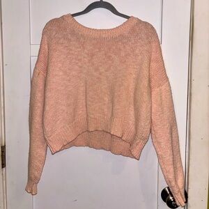 L.A Hearts Light Pink Cropped Knitted Sweater